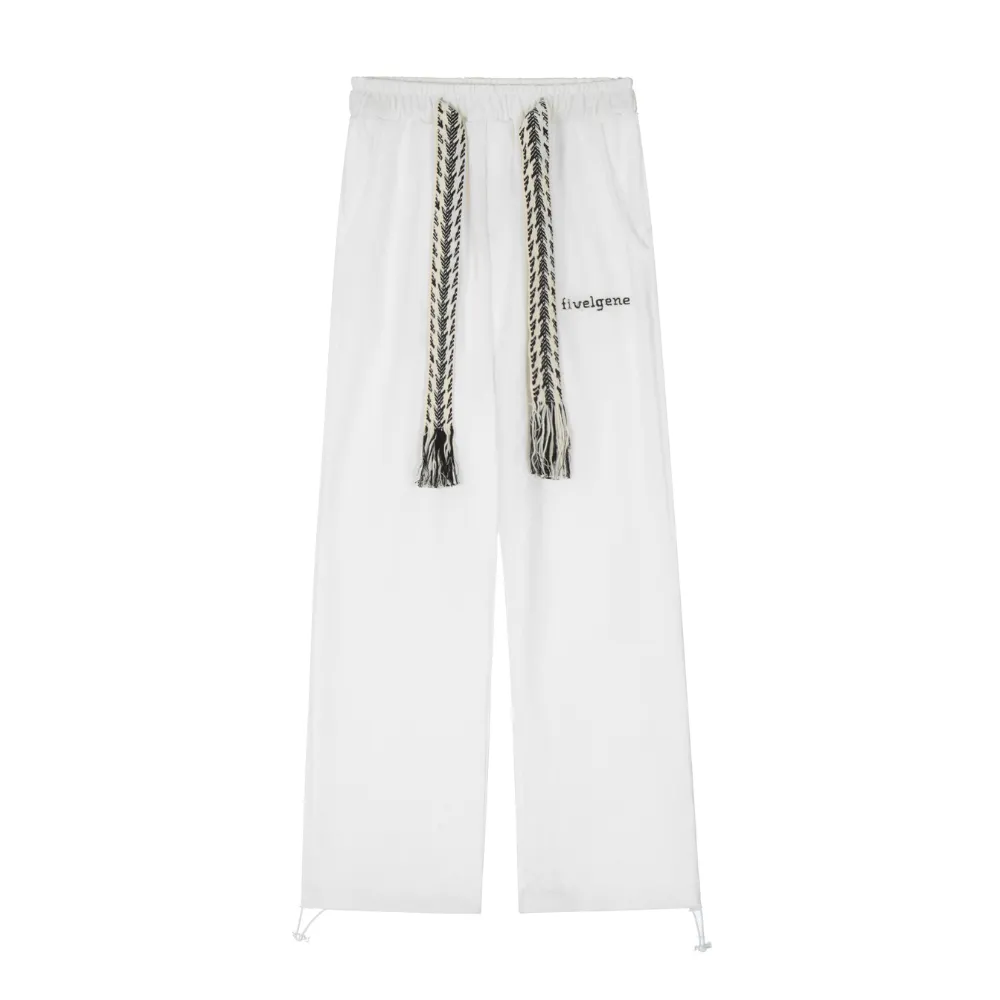 Retro solid color drawstring Sweatpants