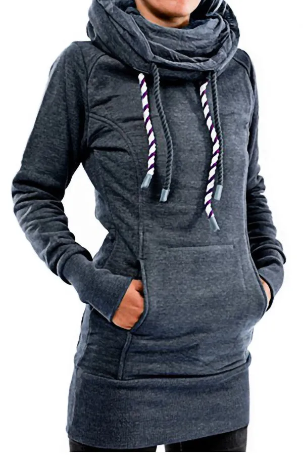 Retro Style Long Hoodie