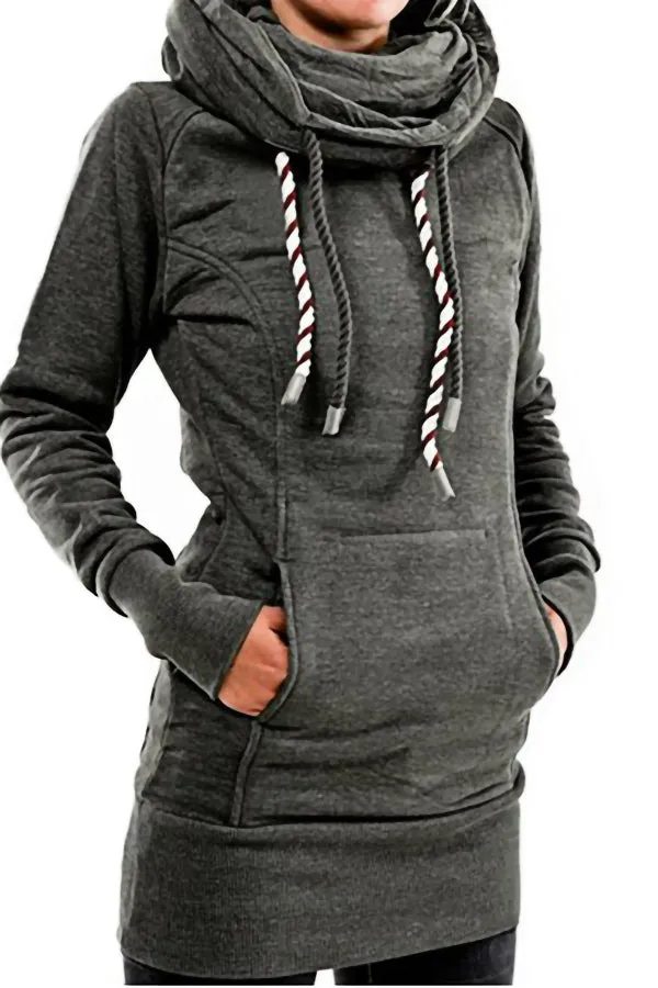 Retro Style Long Hoodie