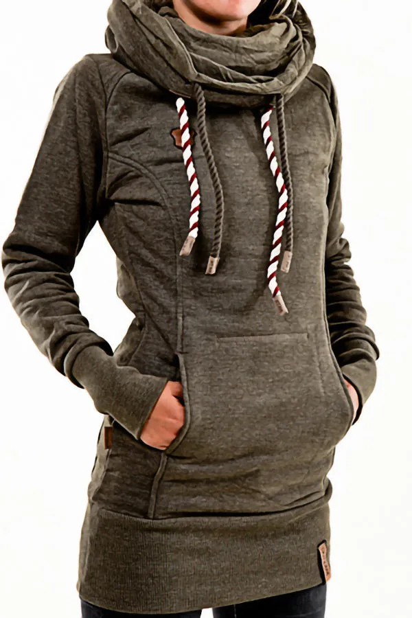 Retro Style Long Hoodie