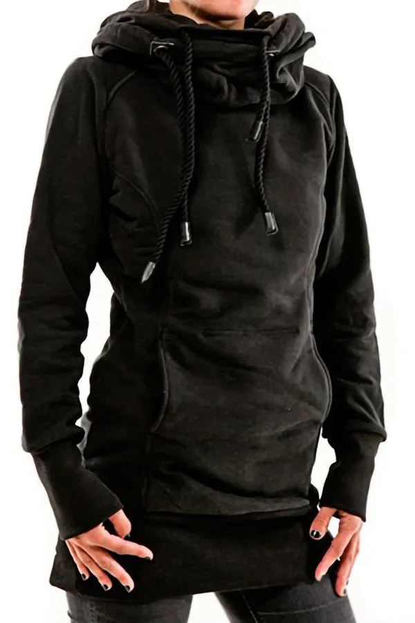 Retro Style Long Hoodie