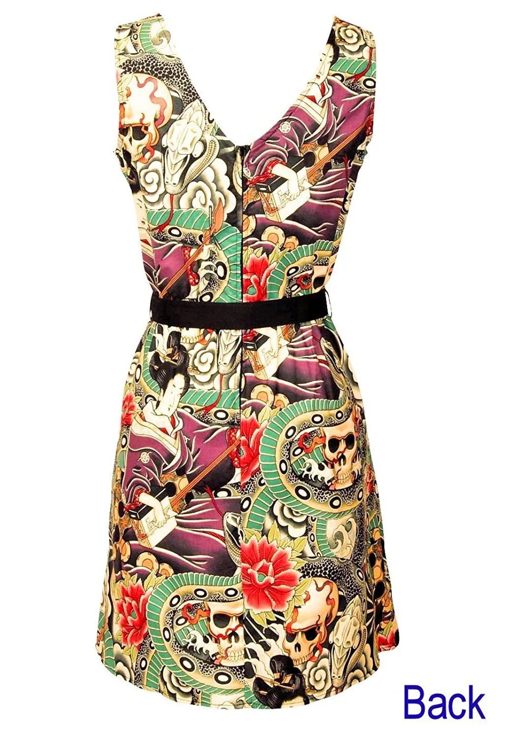 Retrolicious Fall Dress Tattoo Skull Sleeveless Retro Style