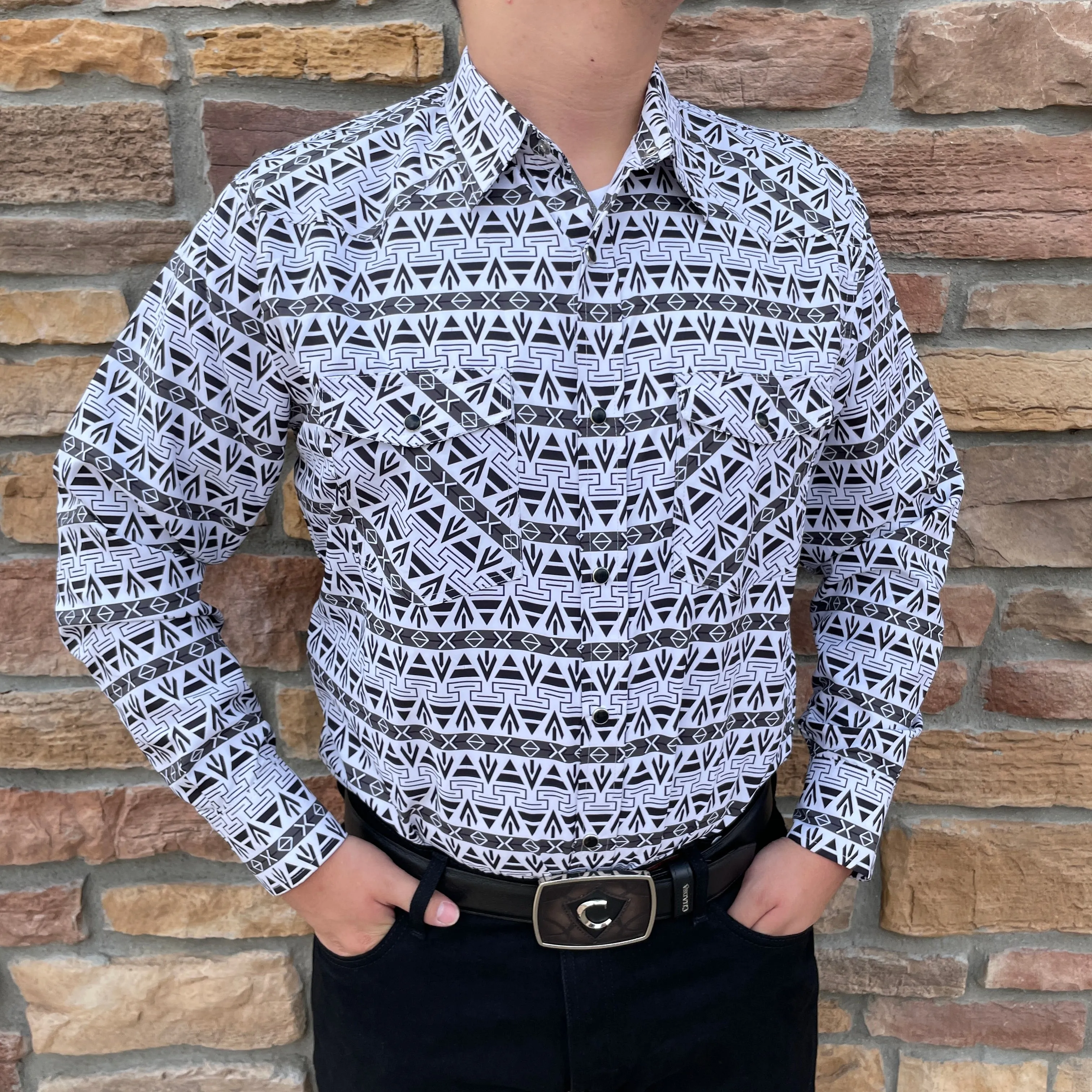 Ricardo Aztec White Shirt