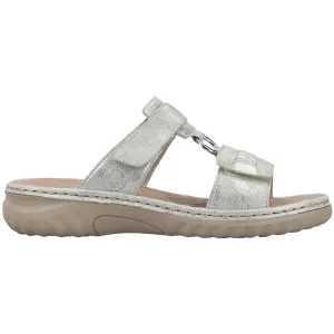 Rieker 60481-40 (Fleece) Fog Silver Weiss Sandals