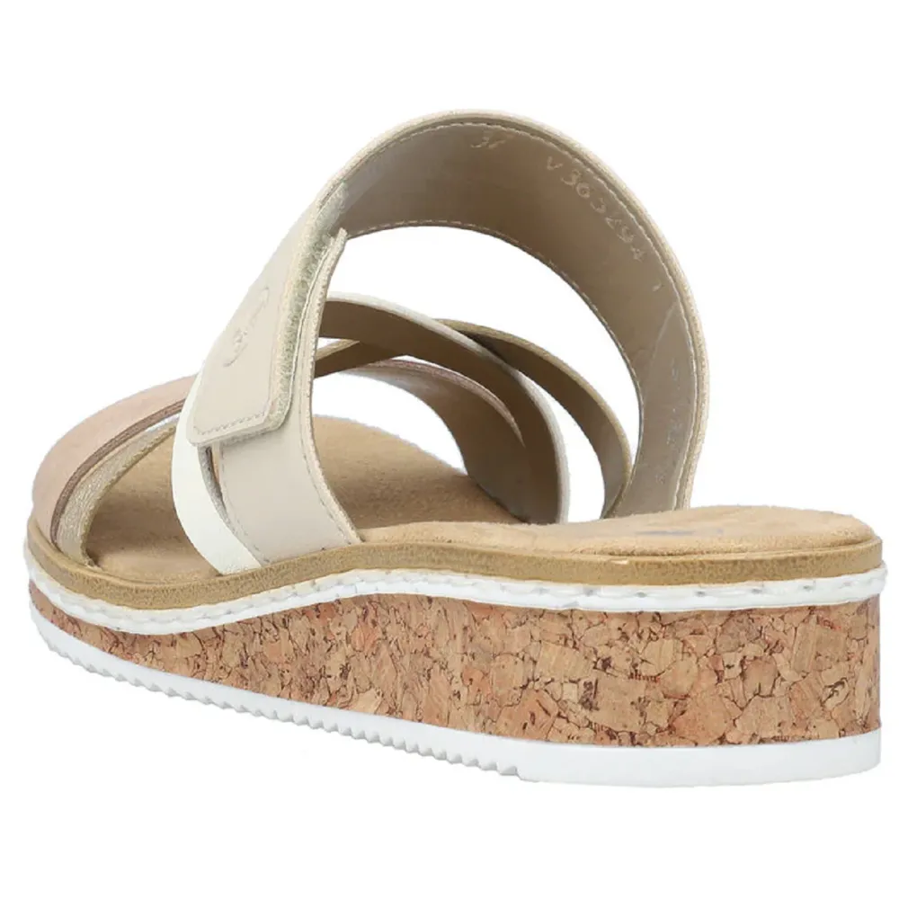Rieker V3652-94 (Jewels) Altrosa Light Gold Sandals