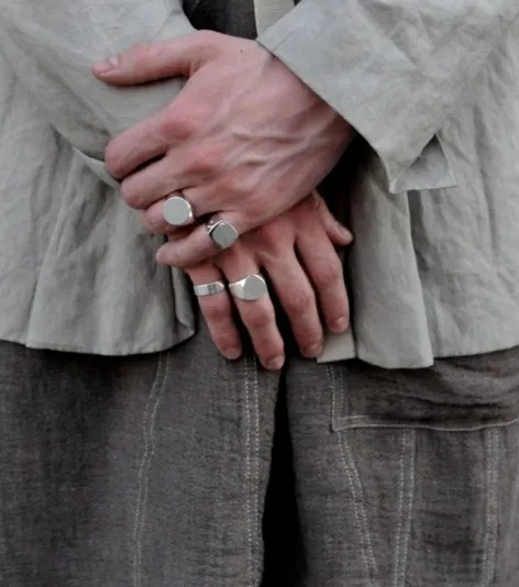 ring / UNISEX signet ring SIMPLE SQUARE