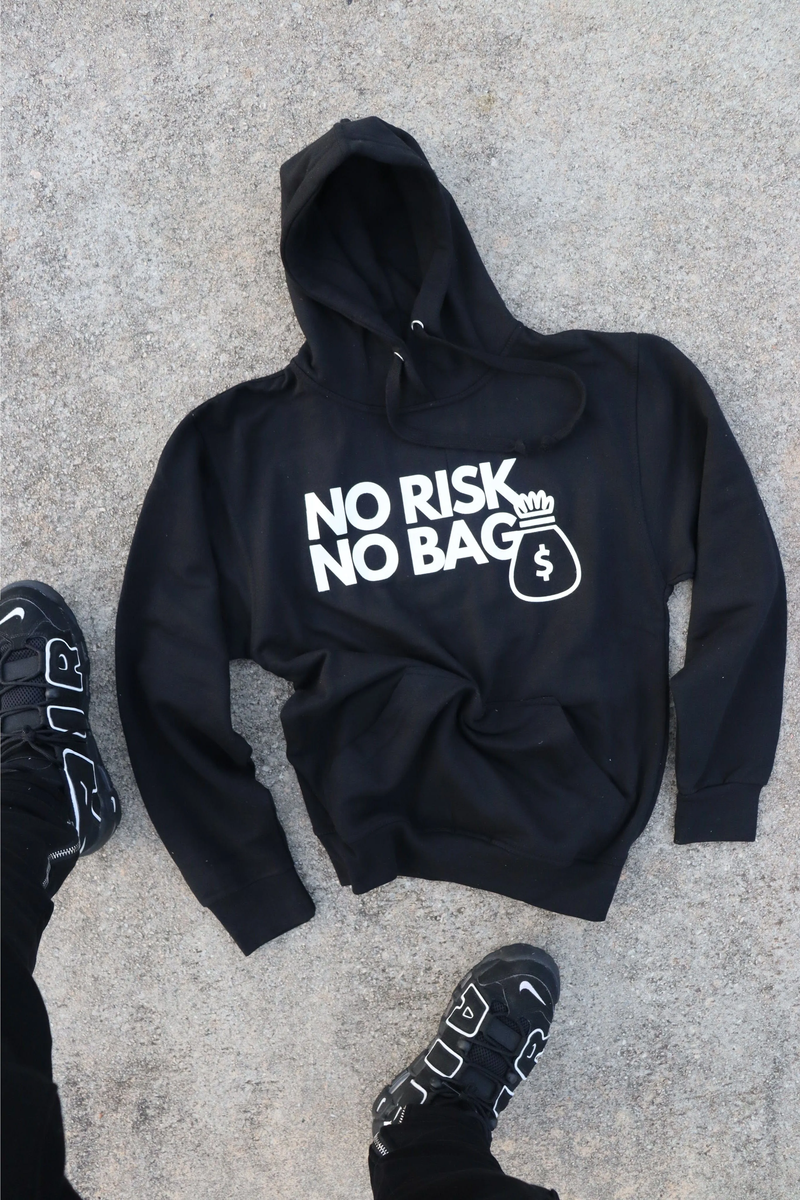 RISKY REWARDS “NO RISK NO BAG” PULLOVER HOODIE