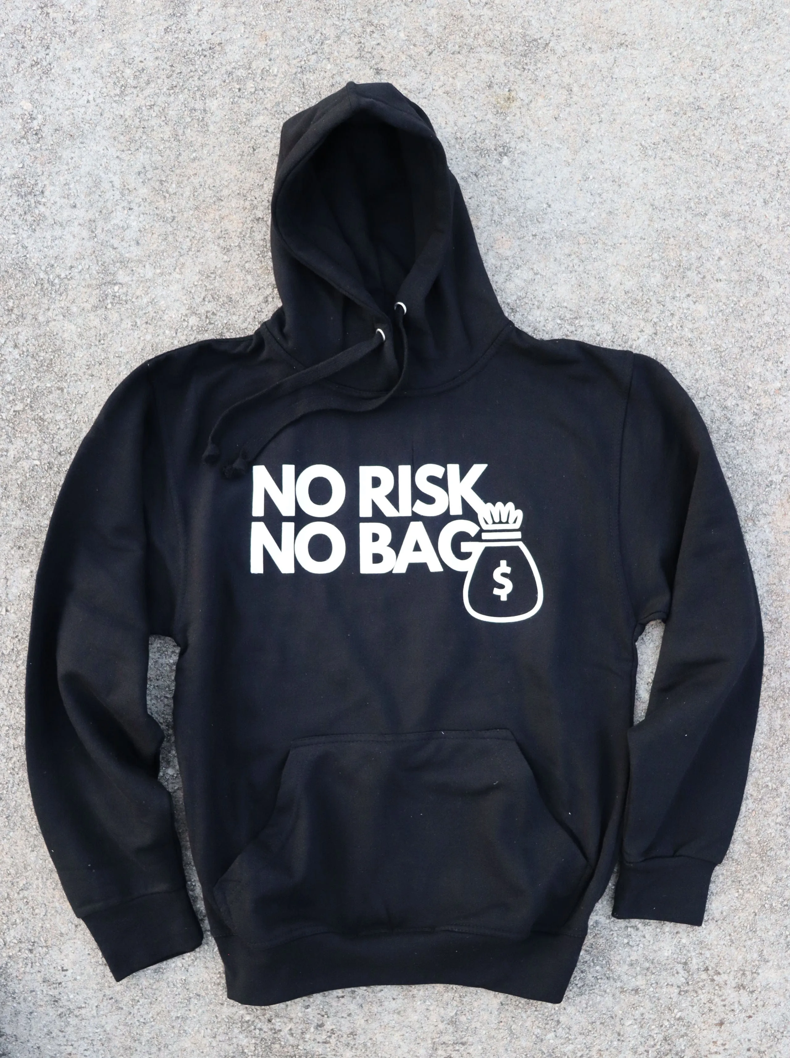 RISKY REWARDS “NO RISK NO BAG” PULLOVER HOODIE