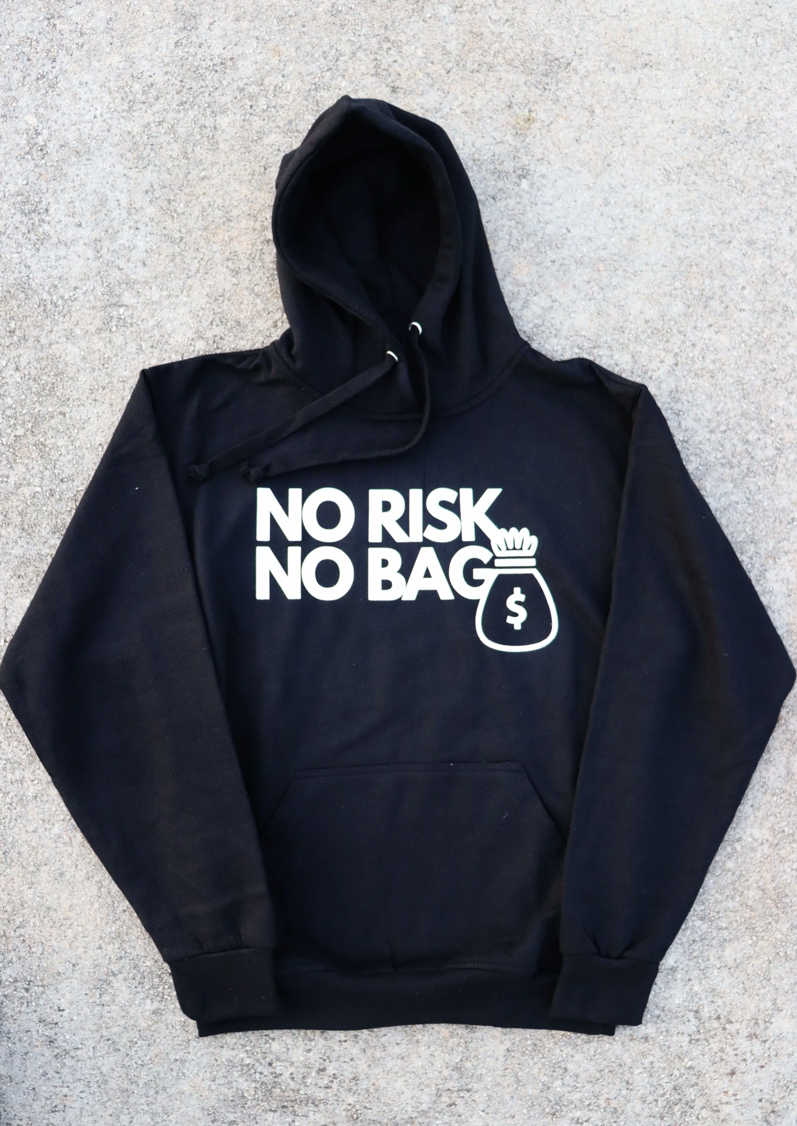 RISKY REWARDS “NO RISK NO BAG” PULLOVER HOODIE