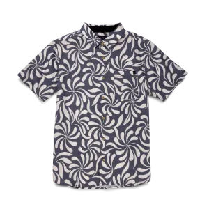 Roark Journey S/S Woven Abstract Swirl Slate