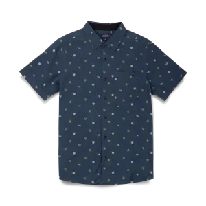 Roark Journey S/S Woven Navy Dobby Button Up