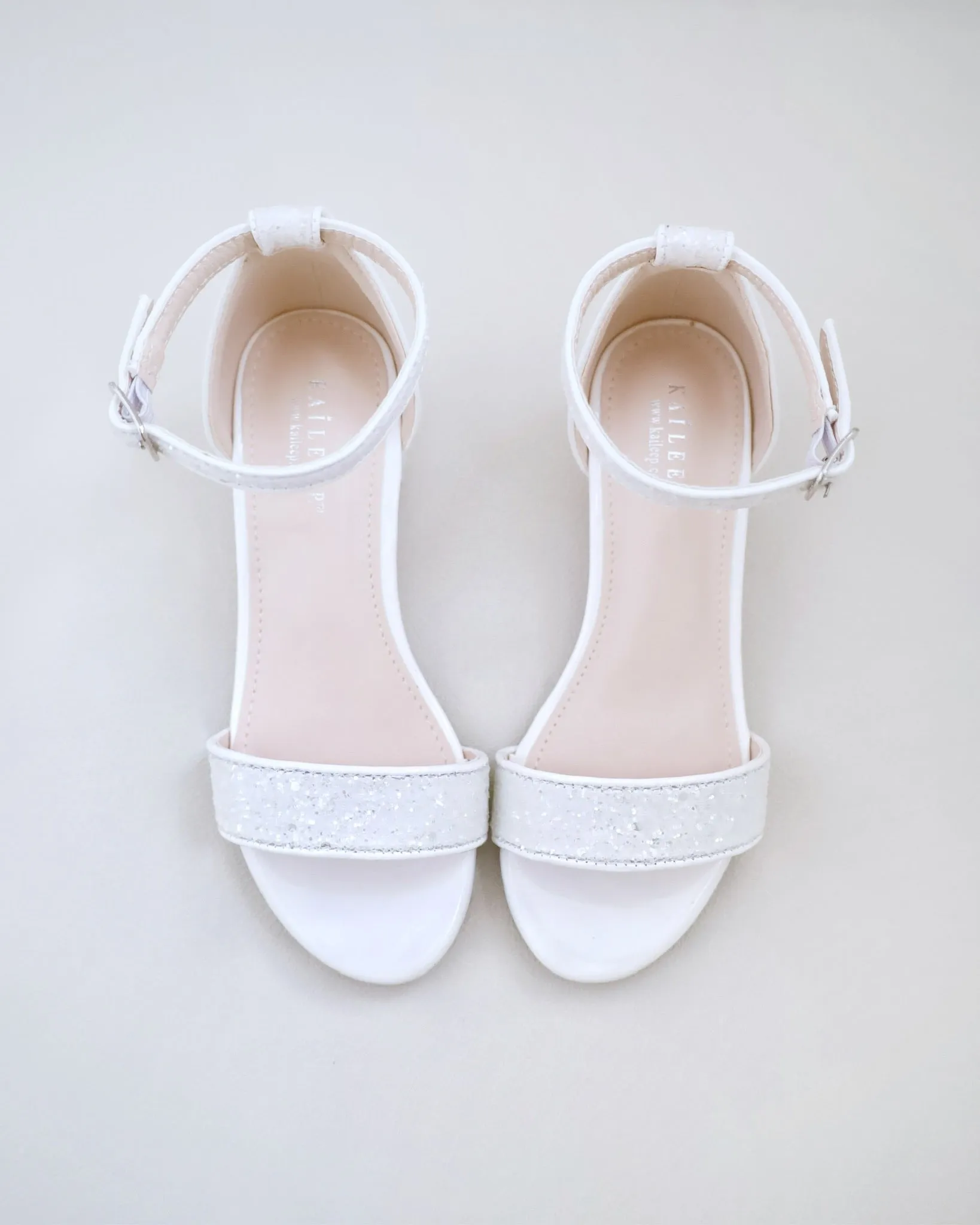 Rock Glitter Low Block Heel Girls Sandals