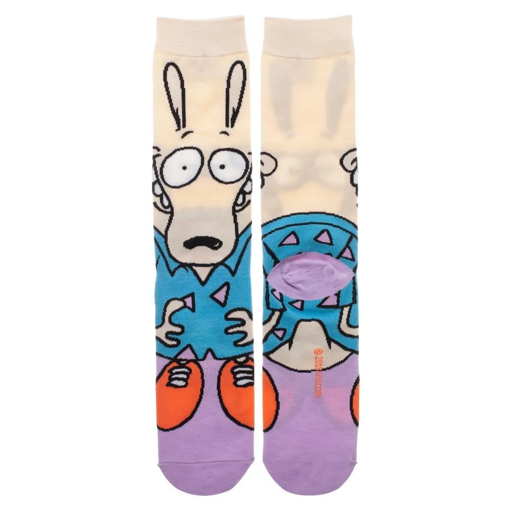Rocko's Modern Life Socks 360 Character Nickelodeon Crew Socks
