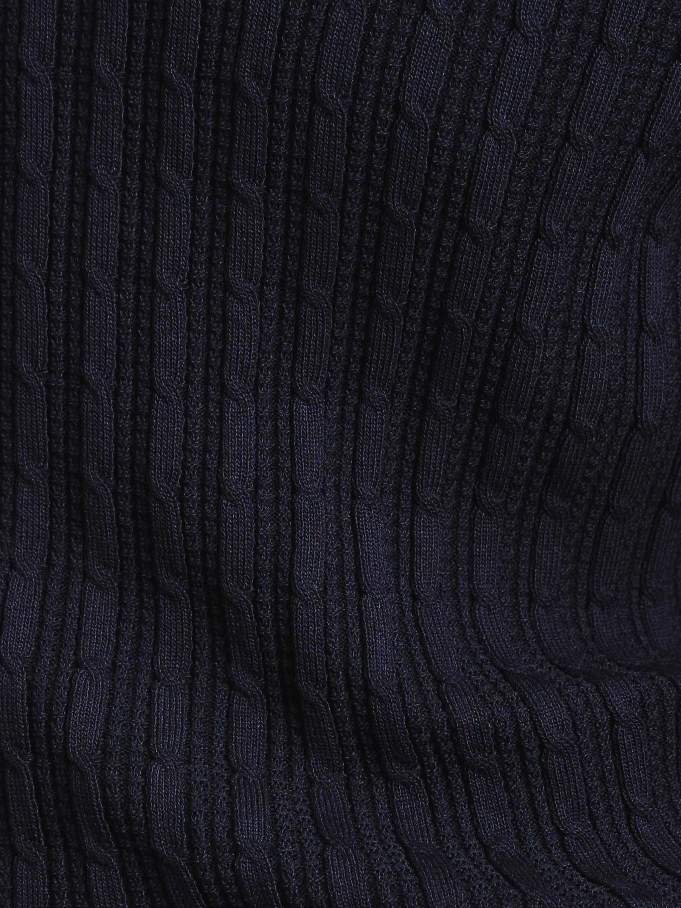 Rompii Knit Polo Tee - Navy Blue