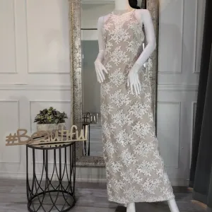 Rose Cream Formal Evening Dress Gown