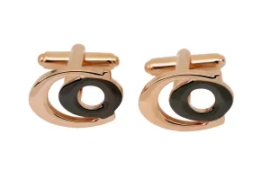 Rose Gold & Black Cufflinks