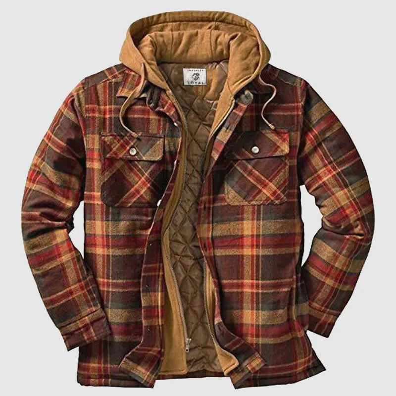 RuggedWear™ | Men's Casual Lumberjack Jacket | Durable Cotton, Warm Insulation & Functional Pockets