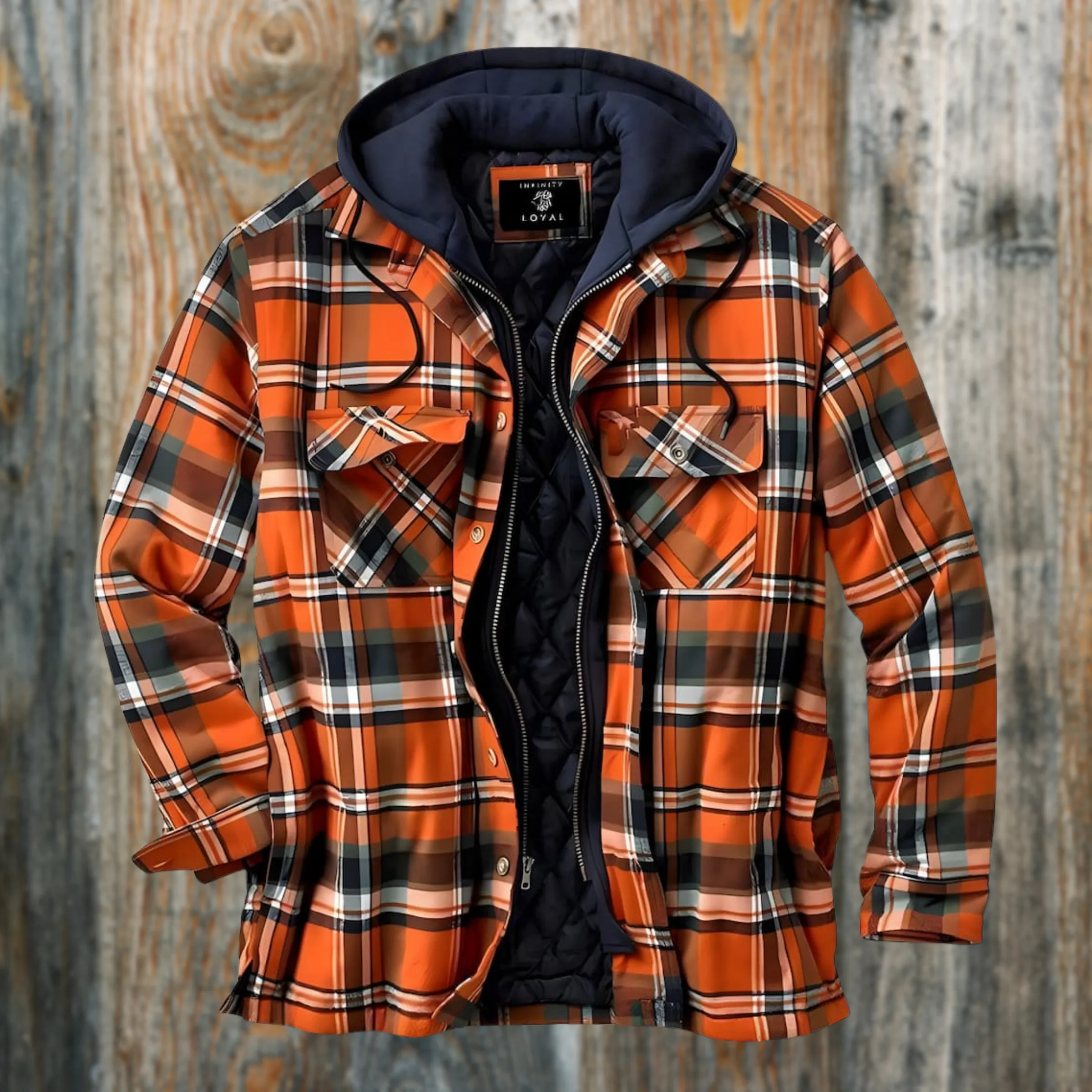 RuggedWear™ | Men's Casual Lumberjack Jacket | Durable Cotton, Warm Insulation & Functional Pockets