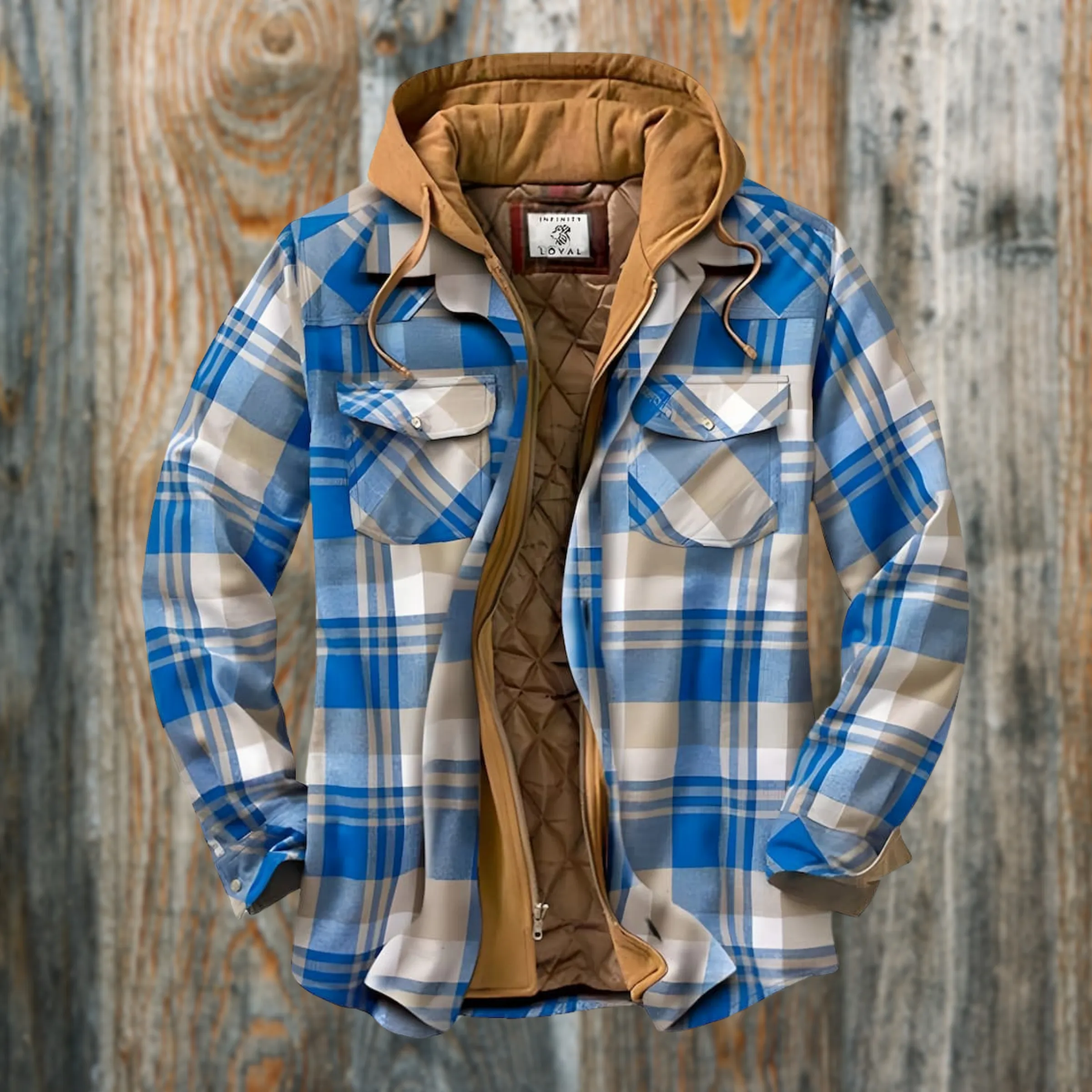 RuggedWear™ | Men's Casual Lumberjack Jacket | Durable Cotton, Warm Insulation & Functional Pockets
