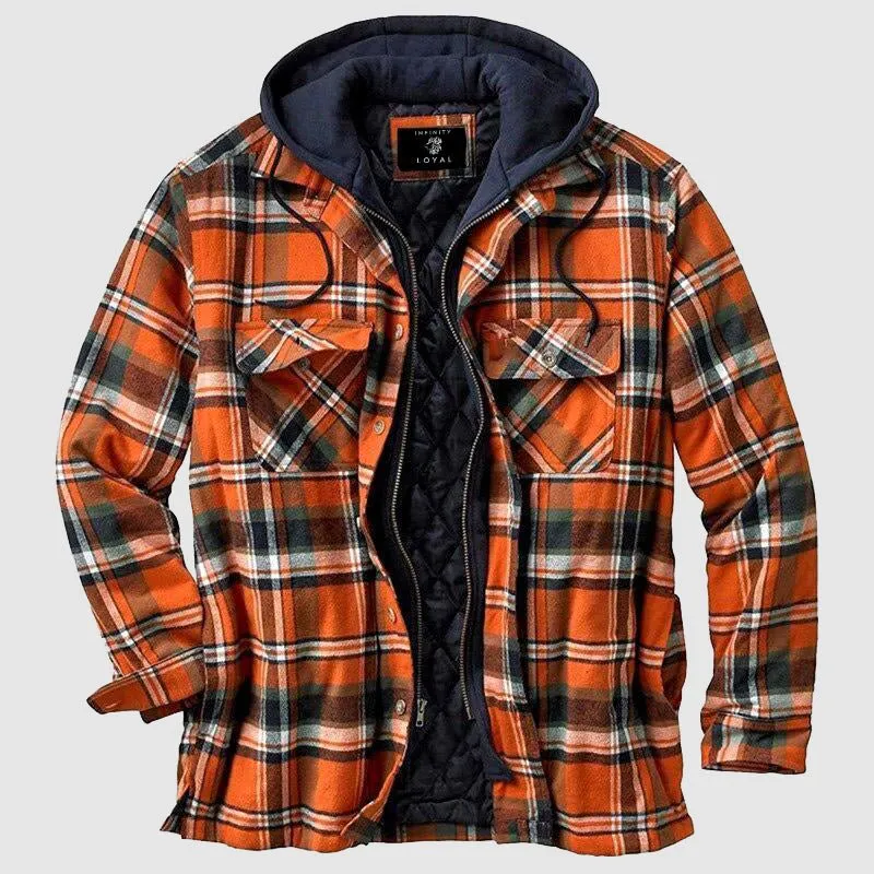 RuggedWear™ | Men's Casual Lumberjack Jacket | Durable Cotton, Warm Insulation & Functional Pockets