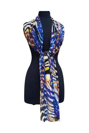 Safari Long And Wide Sheer Shawl Stole Wrap Cover