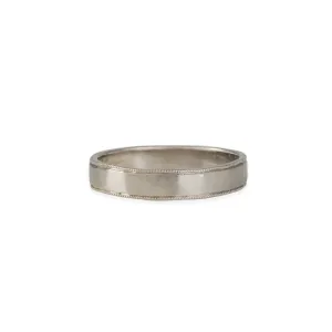 SALE - Hand Hammered Men's Band with Milligrain Edge