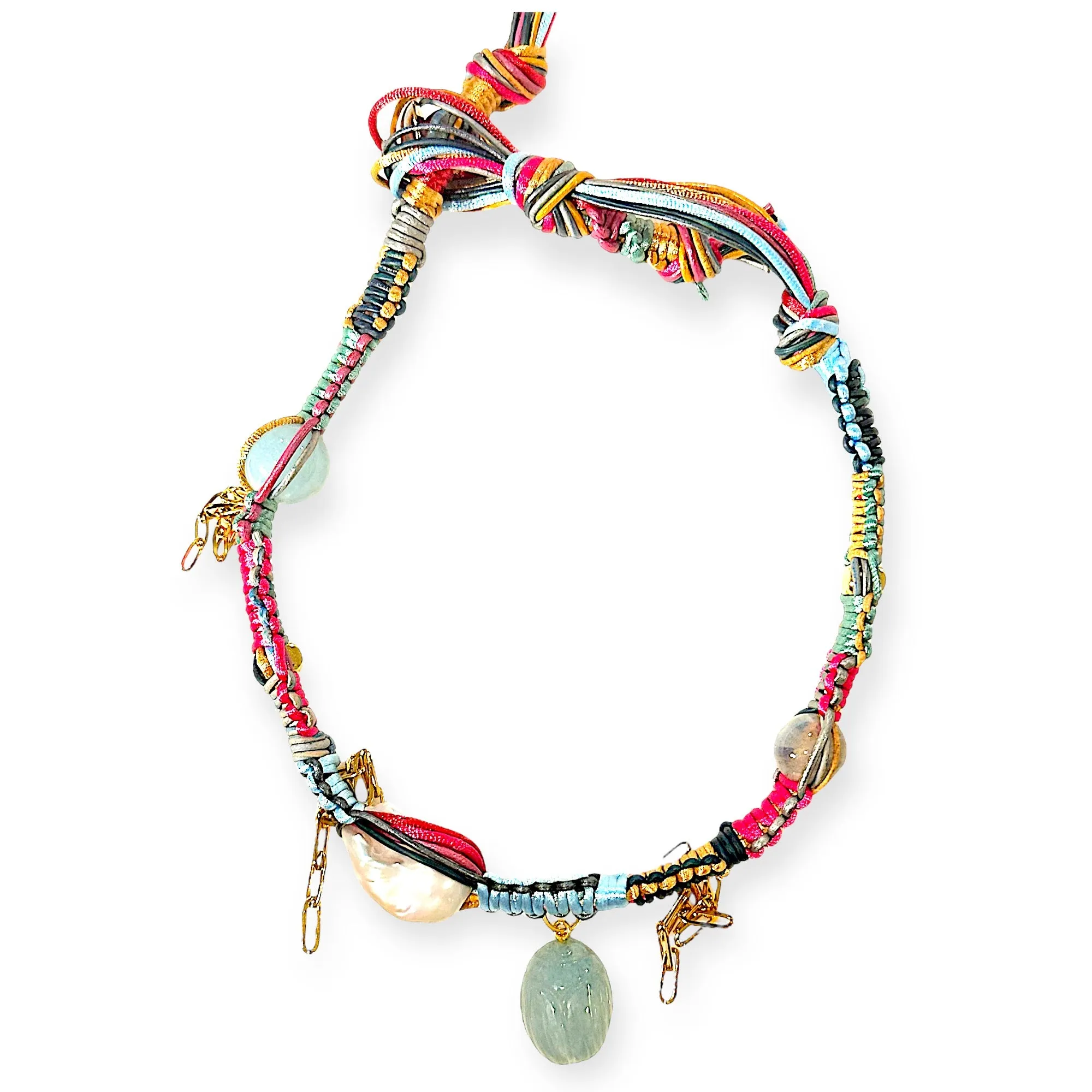Santorini sunset scarab rocker choker