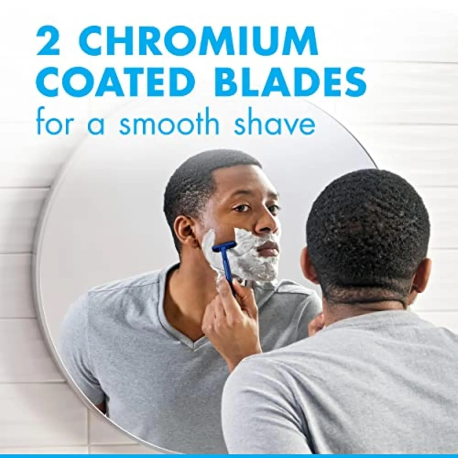 Sensor2 Disposable Razors for Men, Water Activated Lubrastrip to Help Avoid Skin Irritation, 18 Count