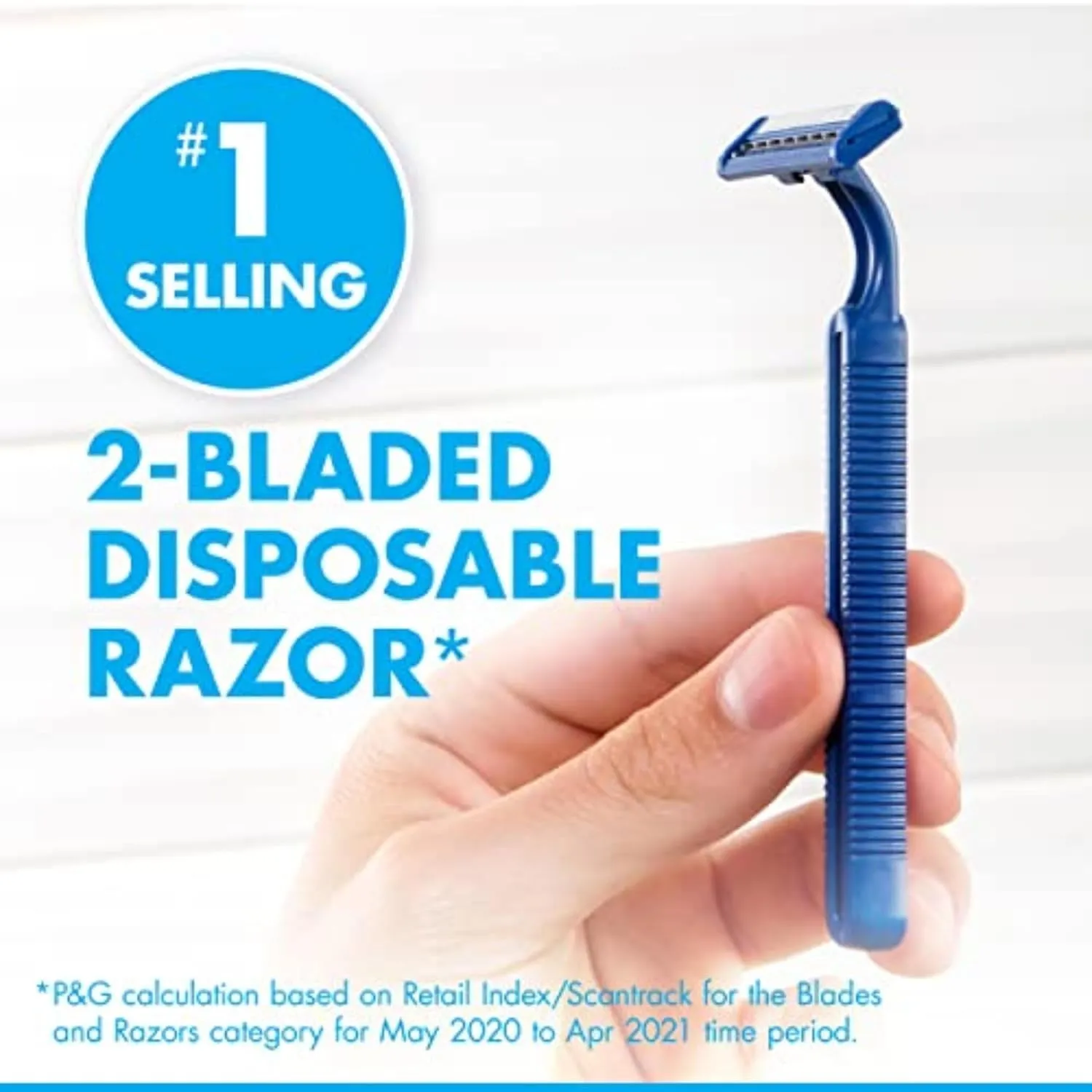 Sensor2 Disposable Razors for Men, Water Activated Lubrastrip to Help Avoid Skin Irritation, 18 Count