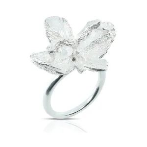 Silver Mustard Flower Ring