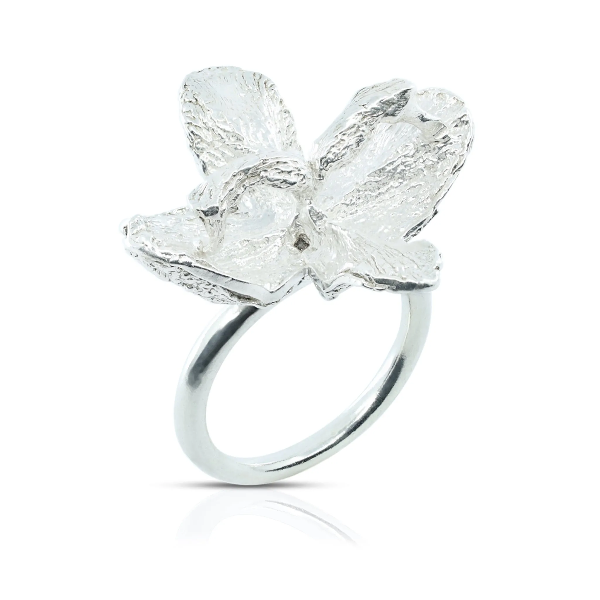 Silver Mustard Flower Ring