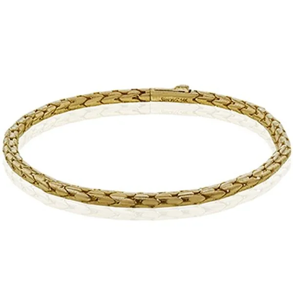 Simon G. Yellow Gold Men's Brushed Bracelet