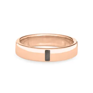 Simple Band Cremation Ring in 14K Rose Gold
