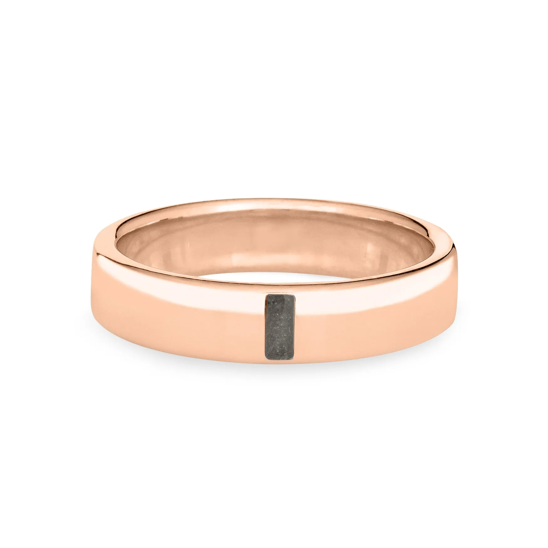 Simple Band Cremation Ring in 14K Rose Gold
