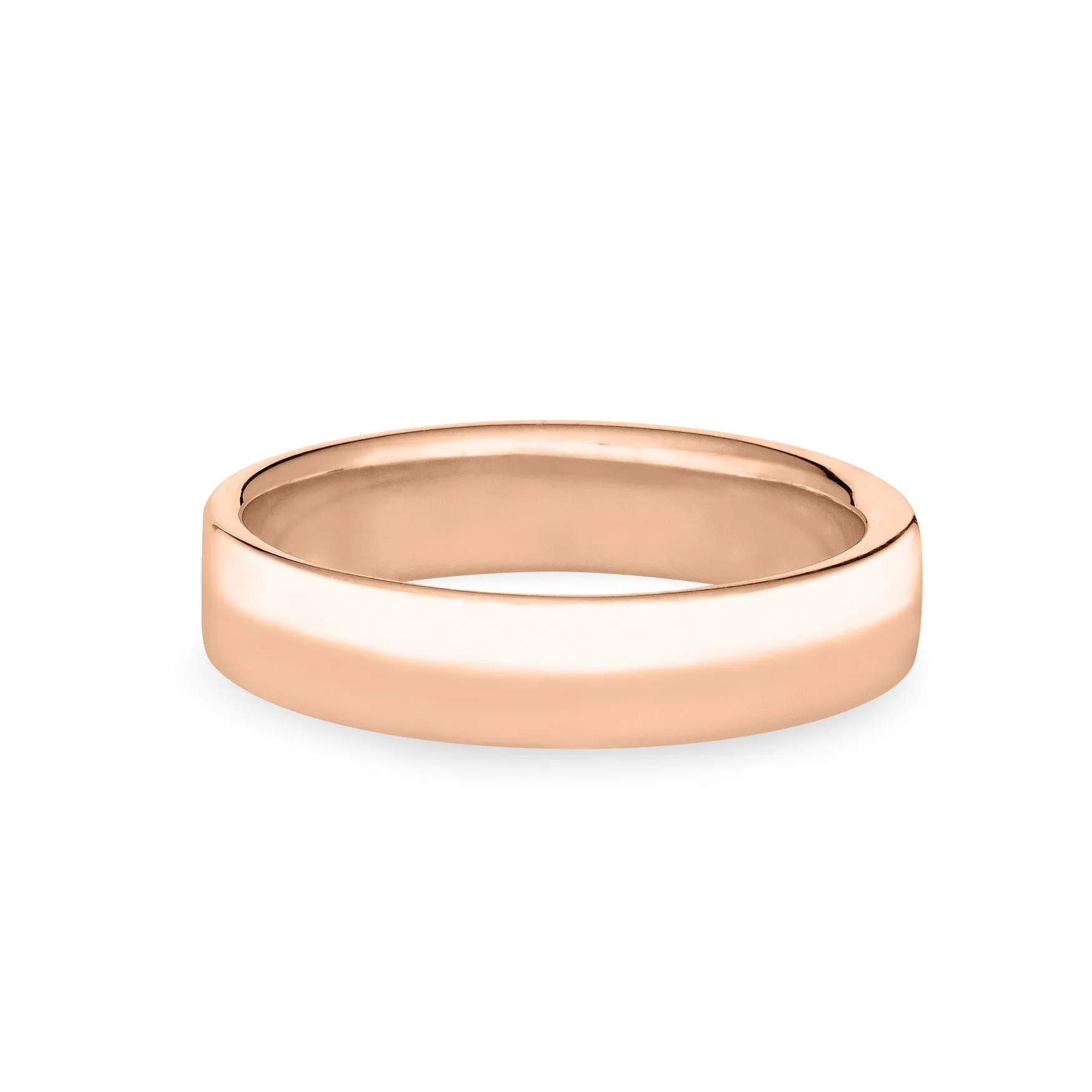 Simple Band Cremation Ring in 14K Rose Gold