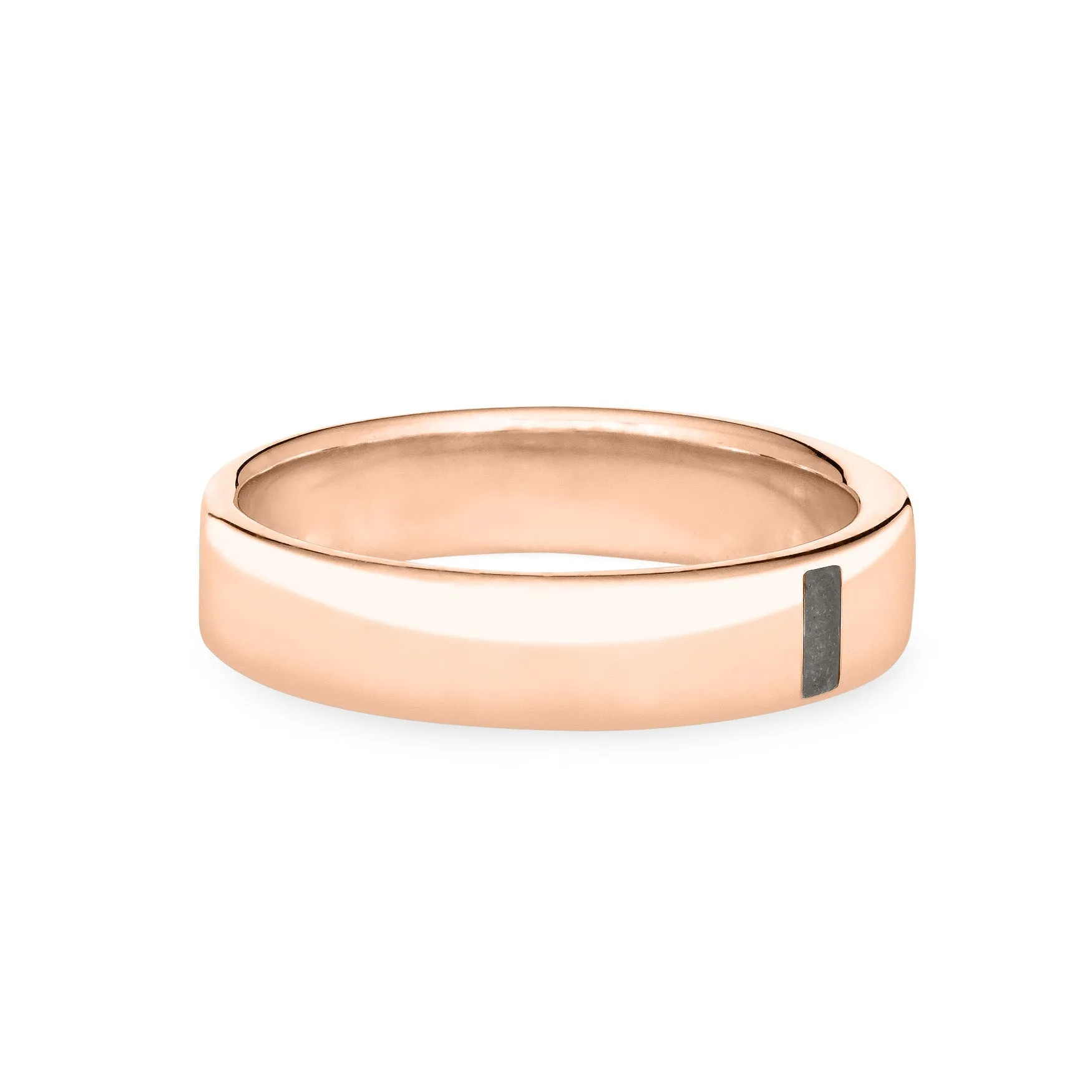 Simple Band Cremation Ring in 14K Rose Gold