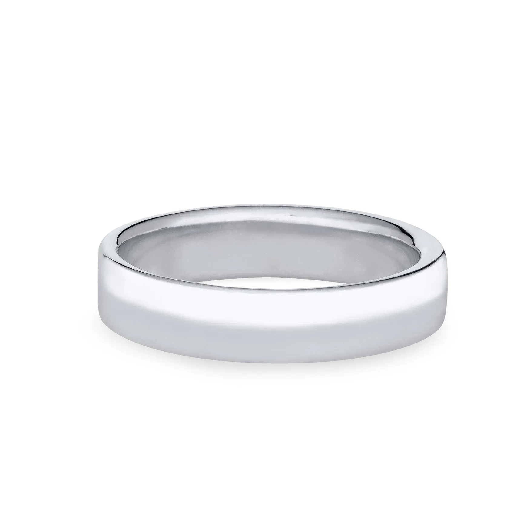 Simple Band Cremation Ring in 14K White Gold