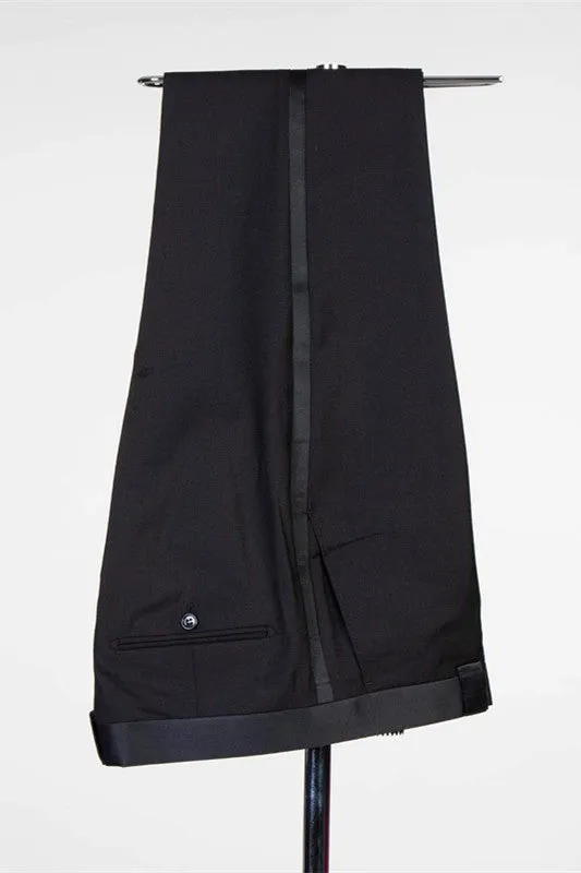 Simple Black Fashion Shawl Lapel Men Suits for Wedding