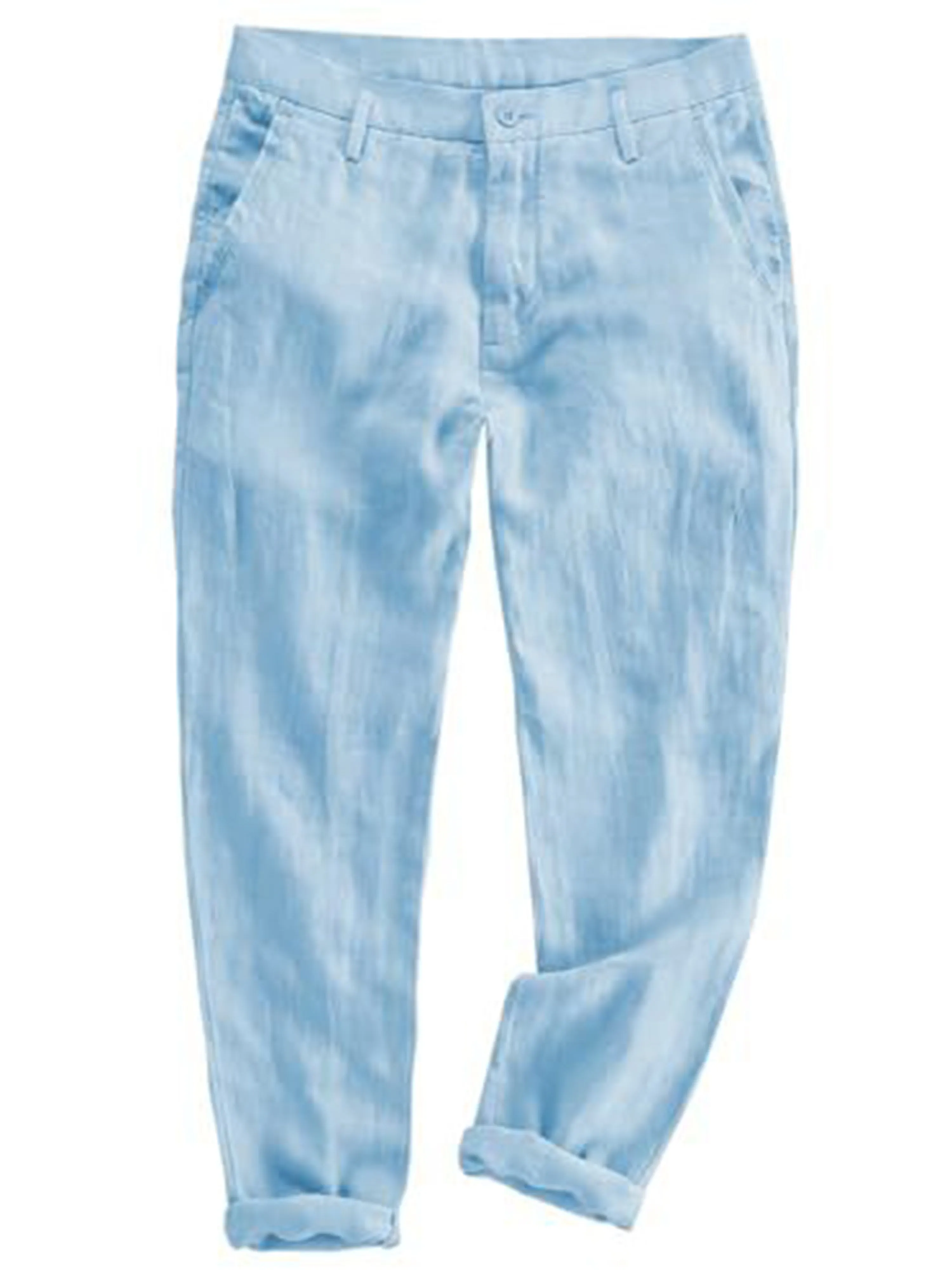 Simple Elastic Waist Loose Casual Men's Lightweight Pants