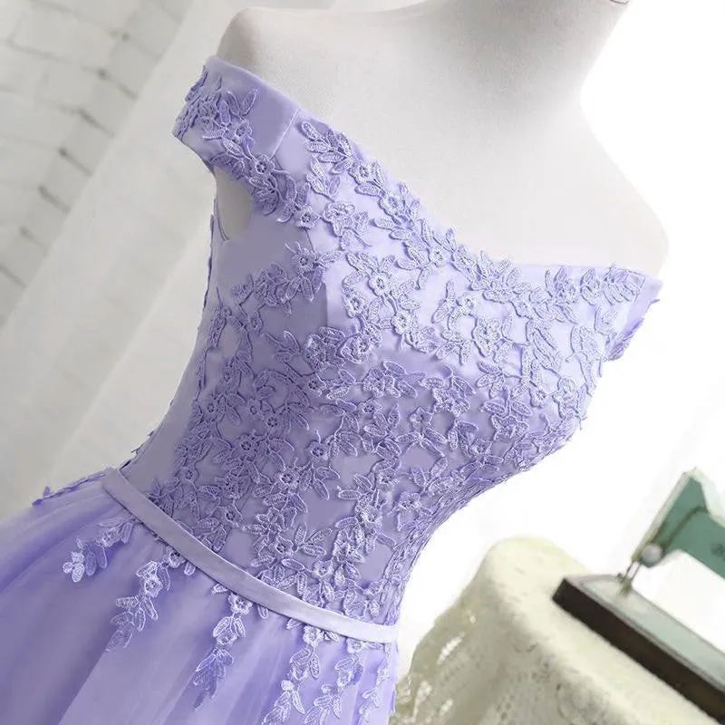 Simple Tulle and Lace Knee Length Party Dress , Formal Dresses , New Party Dress