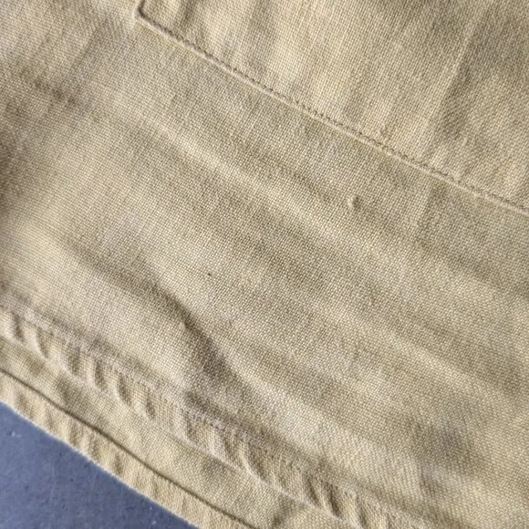 SIR The Label Mariele Zip Shorts Yellow Linen High Rise size US 8