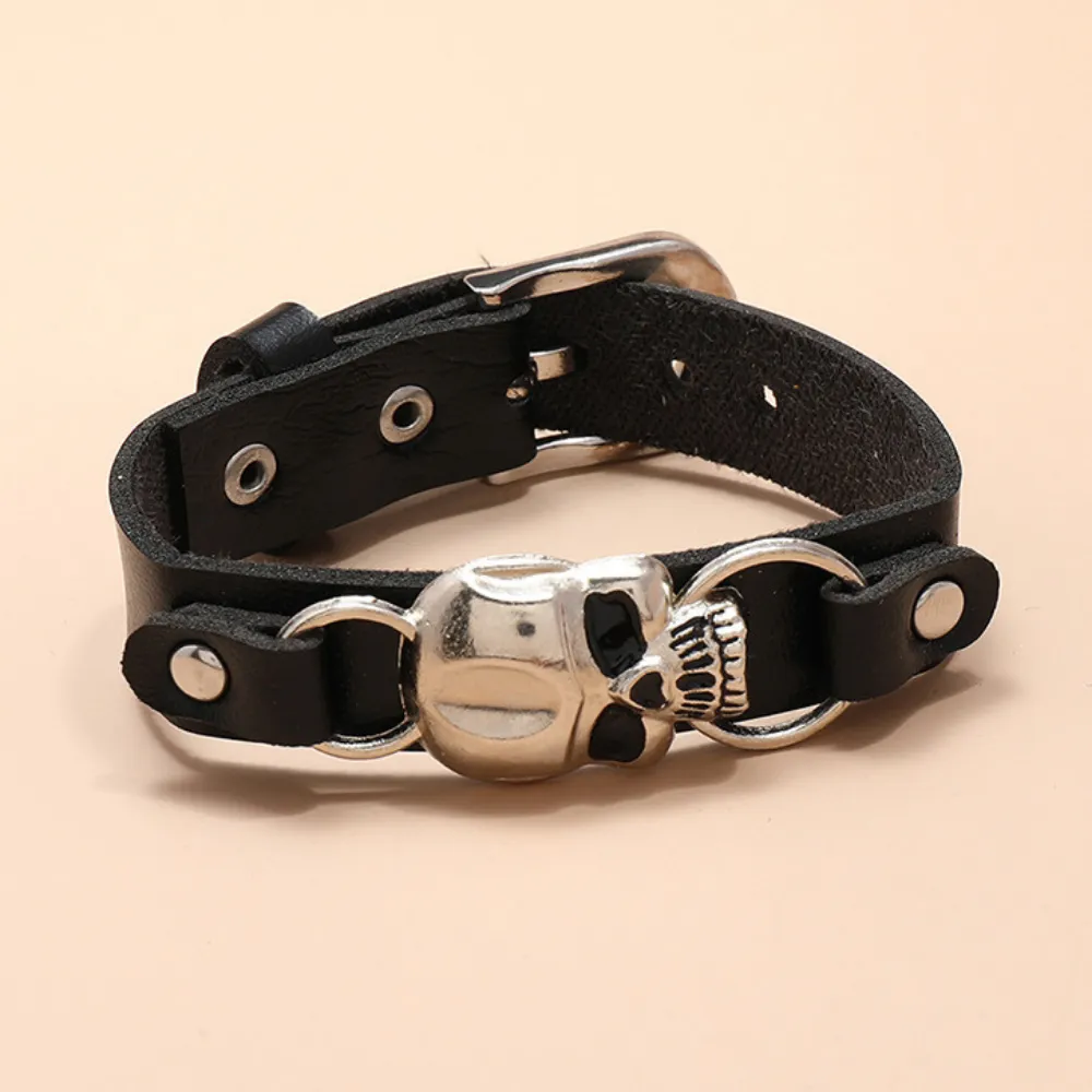 Skull Leather Bracelet