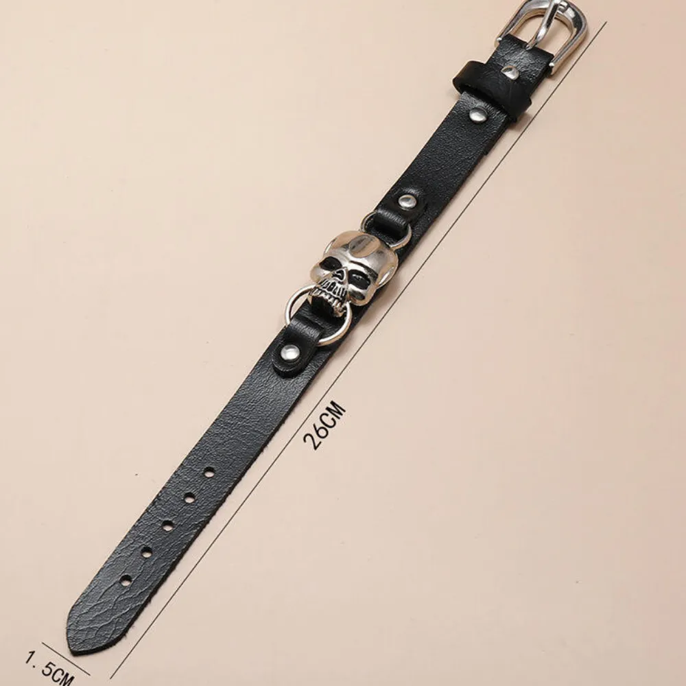 Skull Leather Bracelet