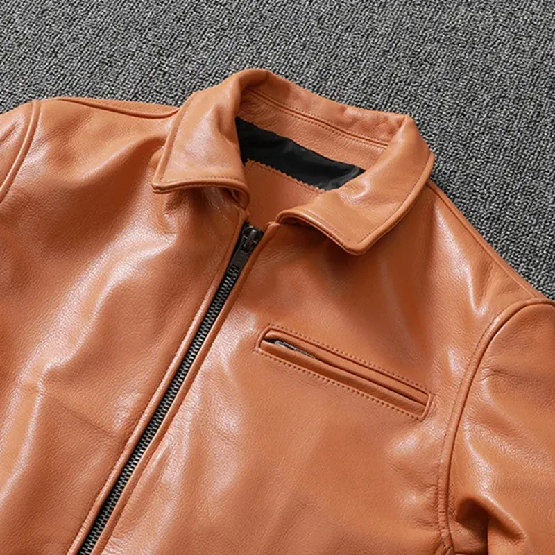 Sleek Leather Jacket Elegance