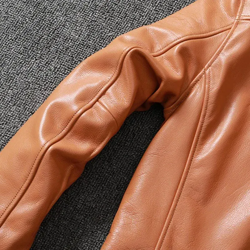 Sleek Leather Jacket Elegance