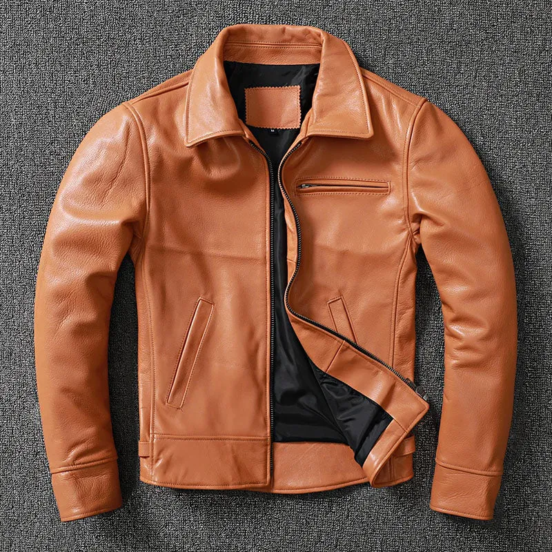Sleek Leather Jacket Elegance