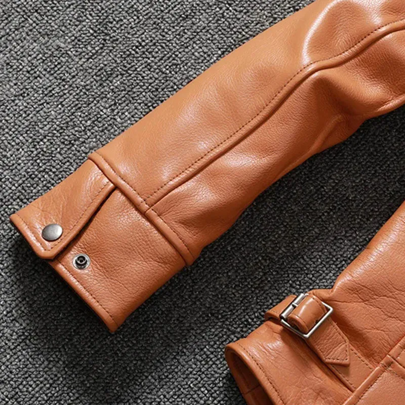 Sleek Leather Jacket Elegance