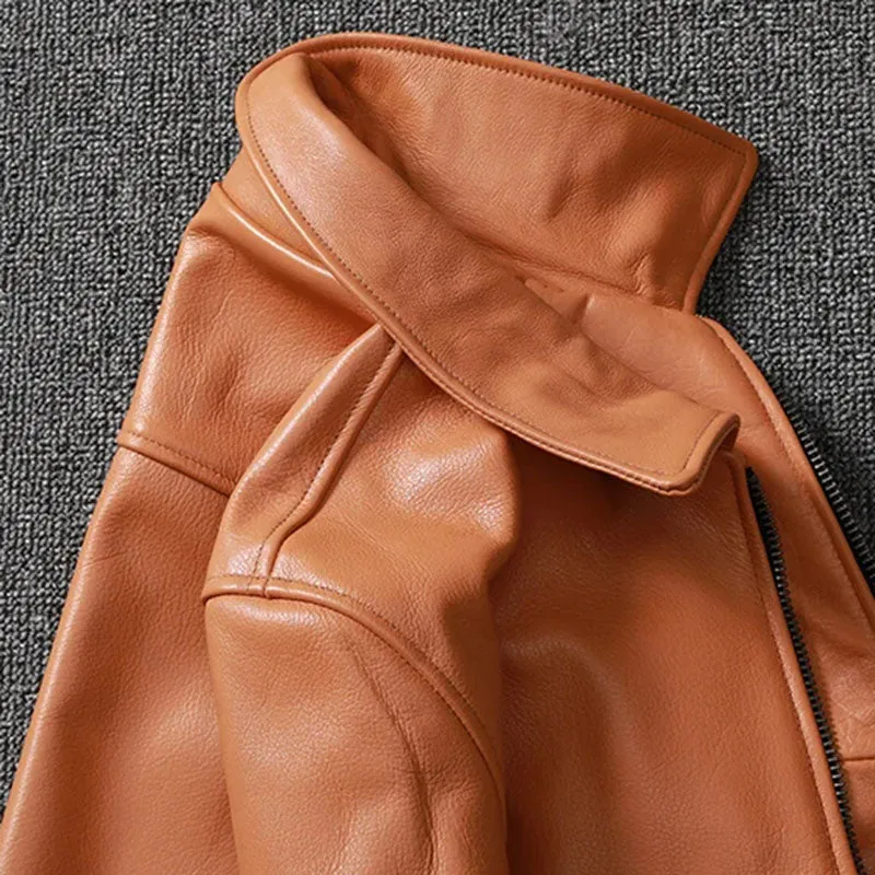 Sleek Leather Jacket Elegance