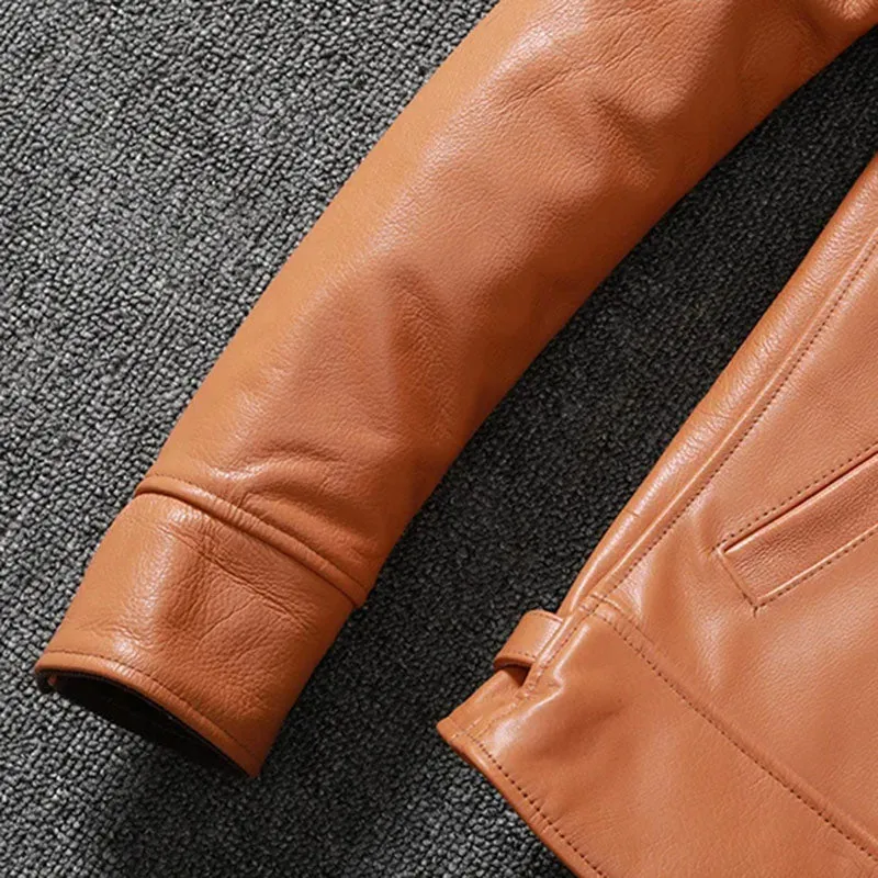Sleek Leather Jacket Elegance