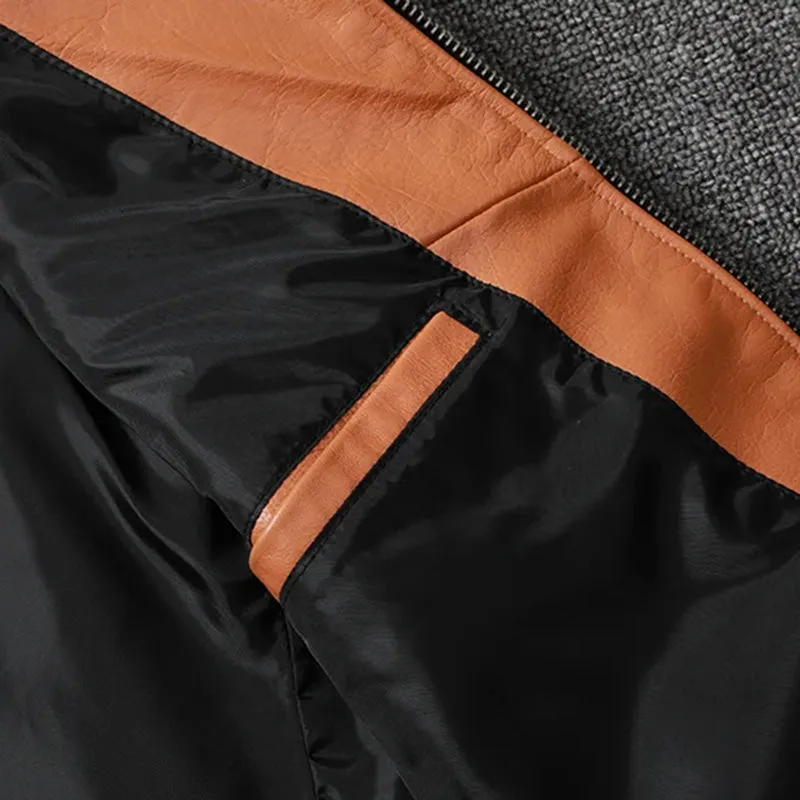 Sleek Leather Jacket Elegance